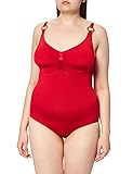 belly cloud Damen Badeanzug Badeanzug mit Goldringen, Gr. 44/46 (XXL), Rot (rot)
