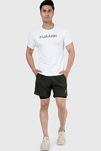 Image of FUAARK Men's Aura Textured Round Neck Regular Fit Gym Sports T-Shirt