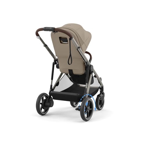 Miniatura 2 de Cybex Cochecito Dorado E-Gazelle S, Máx. 22 Kg Modo Individual 2x 22 Kg Modo Dúo , Sistema Todo En 1 Con Accionamiento Eléctrico Y 20 Configuraciones, Beige Almendra
