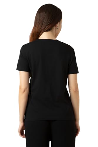 Image of Van Heusen Women's Cotton Relaxed Fit Lounge T Shirt - Relax Fit, Round Neck, Short Sleeves