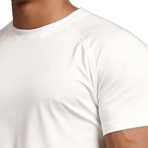 Image of Casual Short Sleeve Crew Neck Classic Wicking Breathable Fitness Muscle Athletic T Shirts Mens