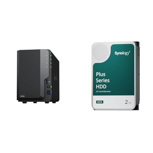 Synology NAS 2xC DiskStation DS223 & Synology HDD 2TB HAT3300-2Tx1