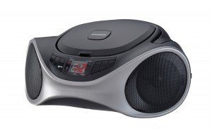 Sylvania Portable Bluetooth Cd Player AM/FM Radio Tuner Mega Bass Reflex Stereo Sound System Plus Cube Cable 6ft Aux Cable to Connect Any iPod, iPhone or Mp3 Digital Audio Player