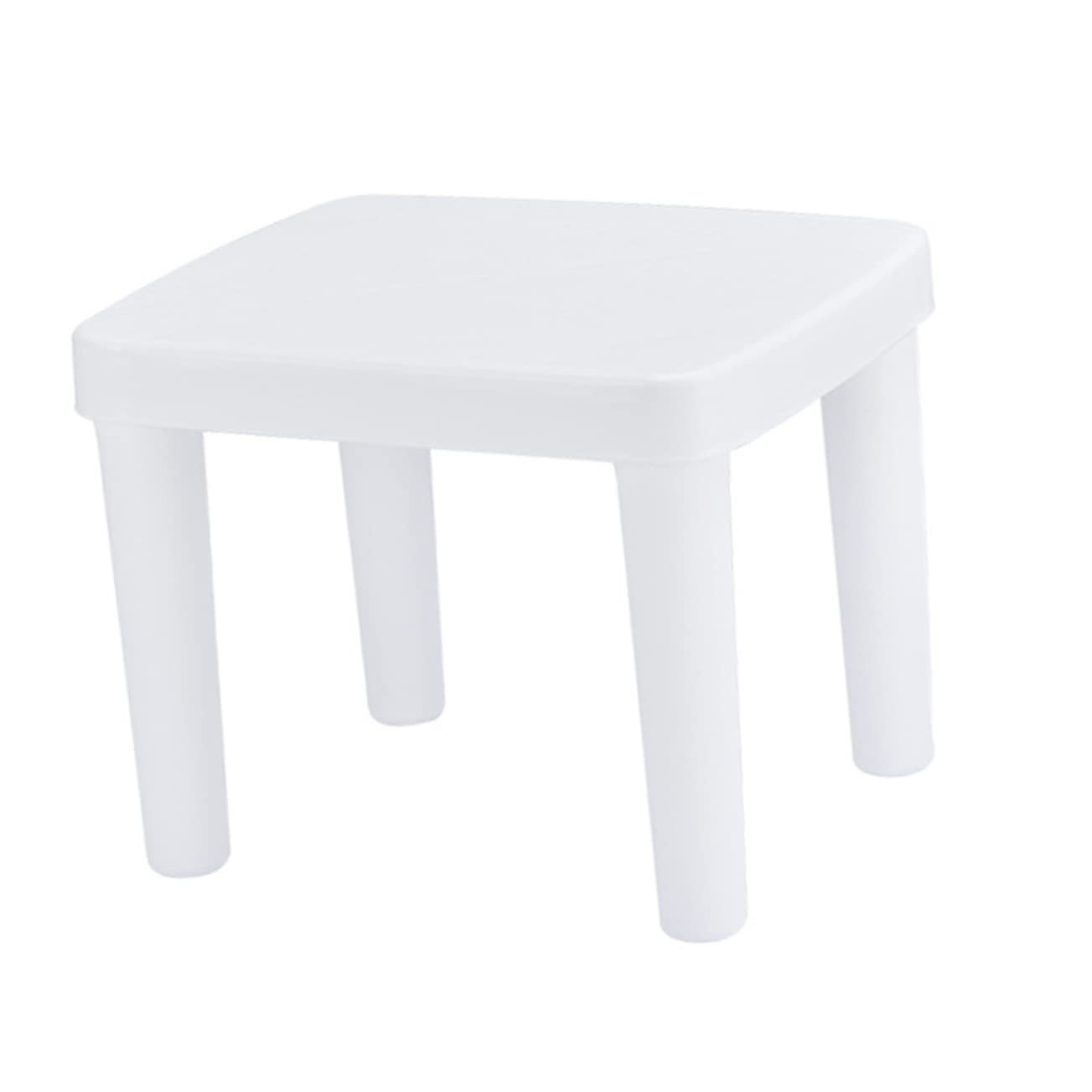 YARNOW Taburete Diseño Engrosado Blanco de Plástico Antideslizante Infantil