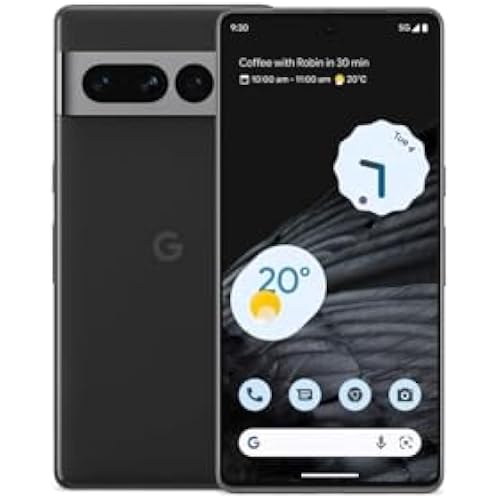 Google Pixel 7 Pro 5G, 128GB + 12GB RAM, Obsidian - Unlocked (GSM Only) (Renewed)
