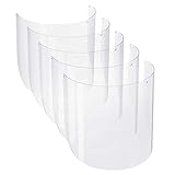 NoCry 5-Pack of Reusable Replacement Visors for the Protective Light-Duty Safety Face Shield; Lightweight, Made with Clear, Transparent Plastic to Cover and Protect Your Face