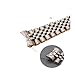 20mm Metal Watchbands Bracelet Men 316L Stainless Steel Watch Band Women Fashion Watch Strap Deployment Clasp Buckle Accessories(Middle Gold)