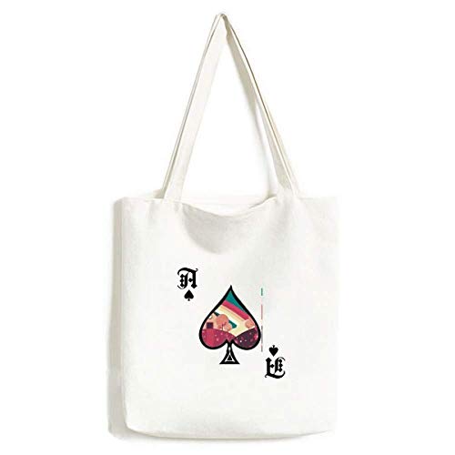 Sac à main poker bêche lavable motif dessin animé maison paysage artisanal