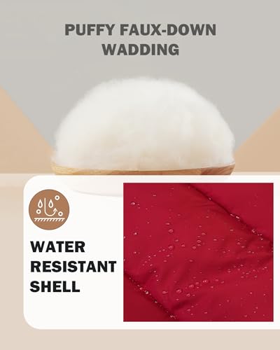 maoo garden Boys Puffer Winter Coats Kids Fake-Down Heavyweight Jacket Waterproof Fur Hooded Parka 5