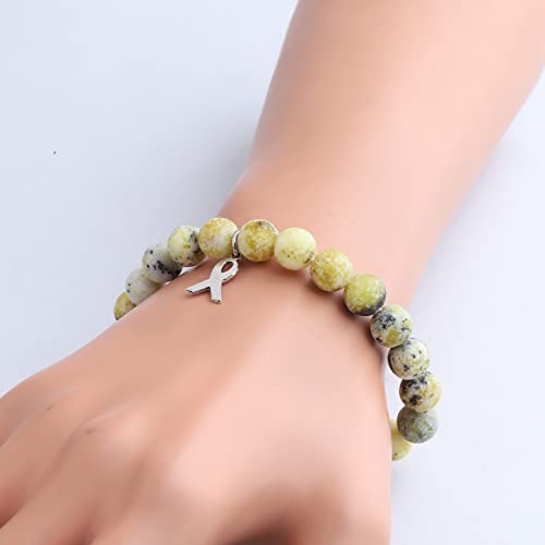 Bracelet endométriose et cancer jaune un cadeau solidaire idéal