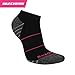 Skechers Women's 8-Pack Work Collection Low Cut Socks, Extended Cushion & Mesh Ventilation, Black/Pink Glo/Bluefish, 9-11