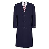 P&L Men‘s Top Coat Premium Wool Blend Overcoat Winter Long Trench Pea Coat For Men