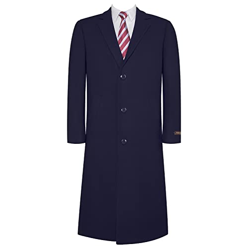 Image of P&L Men‘s Top Coat Premium Wool Blend Overcoat Winter Long Trench Pea Coat For Men