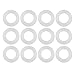 Flat Gasket Silicone O Ring Sealing Washers for Machine Maintenance Bellows Hoses Industrial Parts Repair Work (1/4 17.5‑18cm Head Circumference)