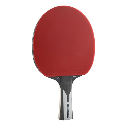 JOOLA Rosskopf Junior Pro – Raquette Tennis De Table 5 Étoiles ITTF Enfant, Manche Court Bleu/Rouge, Éponge 1.8 Mm, Idéale Débutants Jeunes