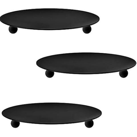 Shiwaki Black Wrought Iron Candle Holder Set Cover