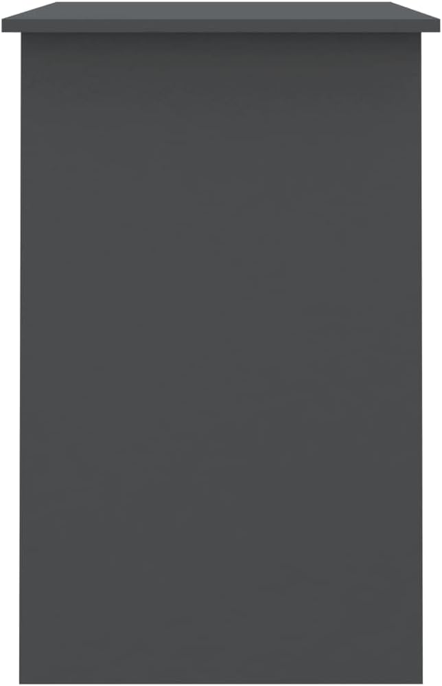 vidaXL Desk Computer Desk Home Office Desk with Drawer Gray Engineered Wood