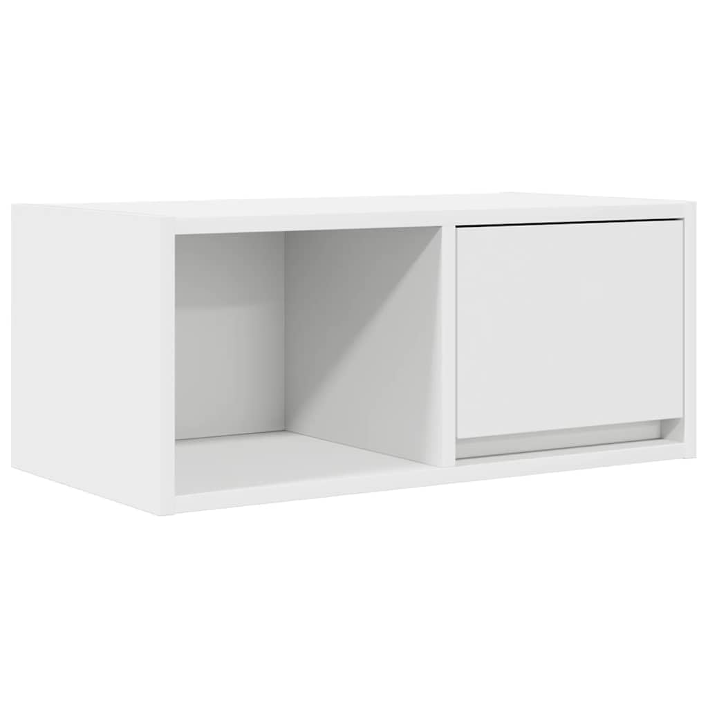 Lot de 2 meubles TV - Montage mural - Blanc - 60 x 31 x 25,5