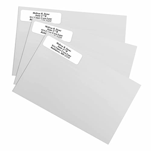 White Personalized Return Address Labels with Elegant Dispenser - Roll of 500 Custom Stickers - Thumbnail 2