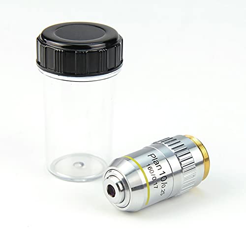 Objectif 10x plan pour microscope biologique achromatique avec bague