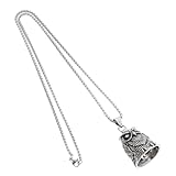 Kichvoe Llavero de Campana Decorativo Dije de Búho Estilo Punk, Campanita Metálica de Buena Suerte para Motocicleta y Bicicleta, Accesorio Compacto de Acero Inoxidable para Complementos