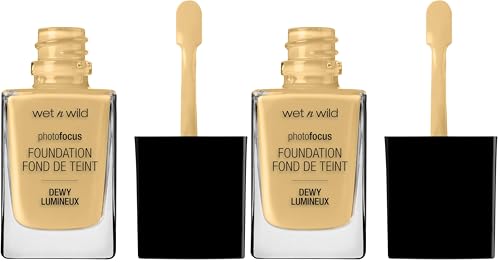 Image of wet n wild Photo Focus Dewy Foundation Golden Beige (Pack of 2)