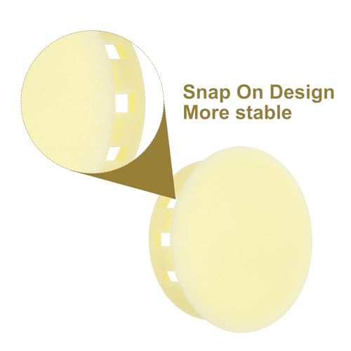 Image of MECCANIXITY 64PCS 32mm(1 1 /4 inch) Beige Plastic Hole Plugs, Flush Type Panel Hole Plugs Insert End Caps for Locking Hole Tubes Furniture Cabinet