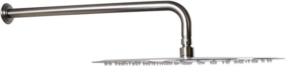 Westbrass SHR16-07 16" Round Thin High Pressure Rainfall Shower Head, Satin Nickel