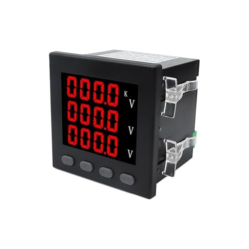 Voltmètre triphasé de panneau carré 20-450V affichage numérique LED 3P3L