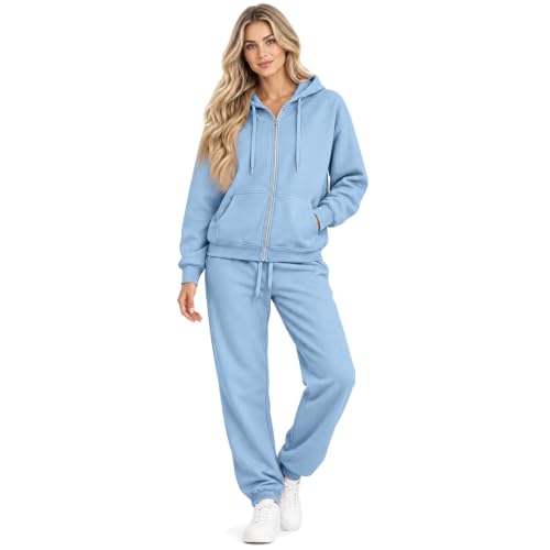 Womens Sweatsuit Two Piece Outfits Oversized Casual Cute Jogging Suits - image 4