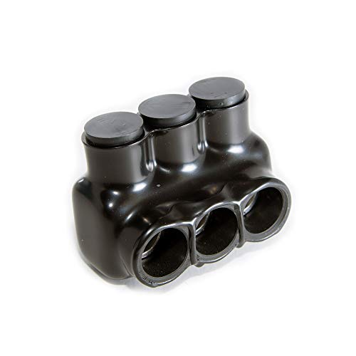 NSI IPLD250-3 3 250 MCM, 6 AWG Insulated Multi-Cable Connector Block, Either Side Wire Entry, 3 x 1 x 2 inches, Black by NSI - Image 6