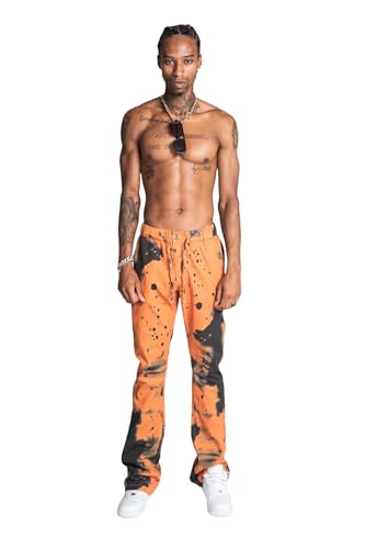 Color Dye Jeans, Loose Fit, Men's Pants, Streetwear, Stretchable, Bright Color Combination AJ04L