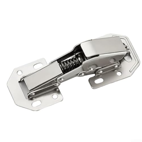 Soft Closing For Surface Mount Cabinet Hinges 4 Pack, Stainless Steel Material with 3 Installation Types Overlay, Half Overlay, and Inset Door Compatibility