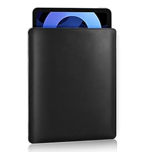 MoKo Tablet Hülle Kompatibel mit iPad air 5 10,9" 2022/iPad Pro 11 2021/2020/2018/iPad 9./8./7./Gen 10.2/iPad Air 4 10.9/iPad Air 3 10.5, PU Leder Schutztasche Hülle für 9-11 Zoll Tablet, Schwarz