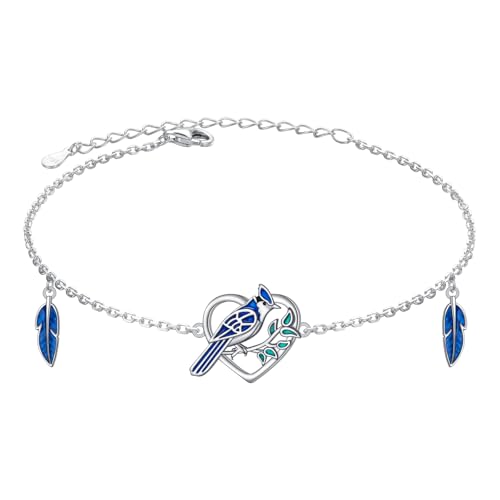 Image of Ladytree Bracelet for Women 925 Sterling Silver Cute Flying Bat /Blue Jay /Turtle /Bunny /Stingary /Octopus Charm Adjustable Bracelet Ocean Jewelry Gifts for Teen Girls Mother Wife Daughter Family