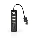 Produktbild NEDIS USB-Hub 3-Port USB 2.0 Stromversorgung über USB SD & MicroSD / 3X USB 0.10 m Schwarz