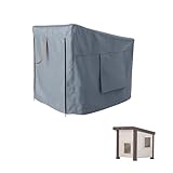Custom Cat House Cover – Fits Albany Outdoor Feral Cat House for Multiple Cats, Heavy Duty Waterproof Oxford Protector, Weatherproof & Dustproof Outdoor Shelter Cover (Grey, 21.8" D x 19" W x 20" H)