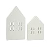 Generic House Shaped Wooden Sign Block Farmhouse Home Sign Cut Out Houses for Tiered Tray Decor 2 Pack White
