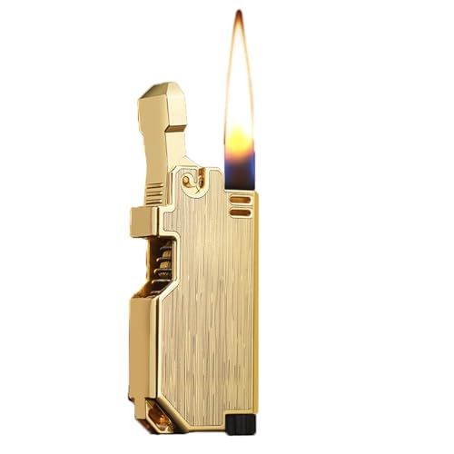 Encendedor mecánico recargable de butano, metálico