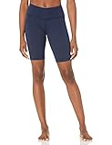 Amazon Essentials Women's Studio Full Coverage Yoga Short, Navy, X-Large