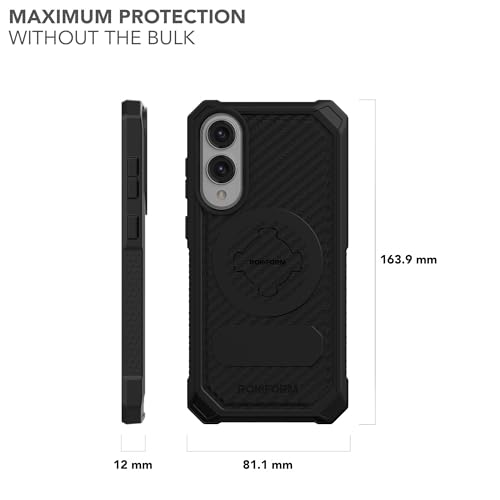 Image of Rokform Rugged Case Compatible with Galaxy S25 Edge, Magnetic Cover with Twist Lock, Drop Tested Armor (Black)