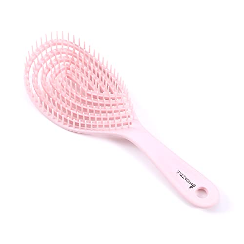 Omidazzle Premium Pink 3D Hair Brush for Styling, Detangling and Grooming for Men and Women |Straightens & Detangles Curly Hairs | Reduces Hair Breakage and Promotes Hair Growth | Best Hair Brush for All Hair Types (MIHB0014) Assorted