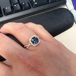 Alexandrite Engagement Ring 925 Sterling Silver 10K 14K 18K 6X8mm Pear Shape Created Alexandrite and Moissanite Engagement Ring for Women Free Engraving2