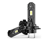 h7 weiß  Mefluctuate Halogen Auto Lampen H7, 55W 400% Helligkeit als Halogenlampen11000LM 6000K Kaltes Weiß,1:1 Mini-Größe, 2 Stück