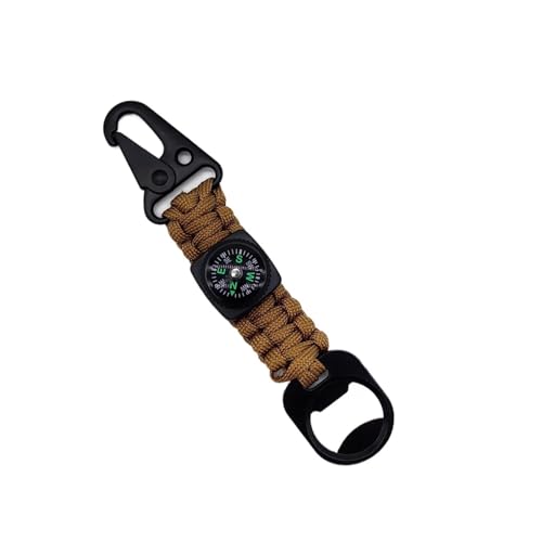 Porte-clés boussole paracorde homme idéal pour randonnée et camping