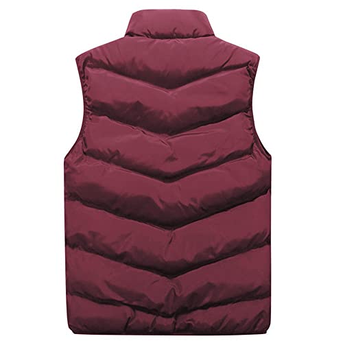 Ymosrh Mens Down Vest Casual Lightweight Puffer Vests Stand Collar Sleeveless Jacket Fall Winter Outdoor Warm Coat, M-4XL3