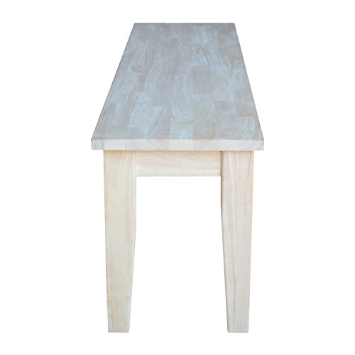 International Concepts Shaker Style Bench, Unfinished #TOP3