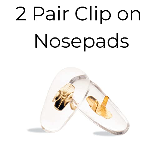 GMS Optical 17mm PVC Clip-on Replacement Nose Pads for Sunglasses and Other Eye Wear (2 Pair, Gold) - Thumbnail 4