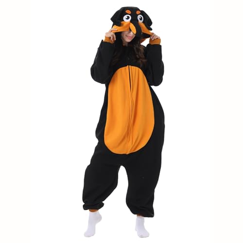 Supodon Adult Onesie Dachshund Costume Dog Unisex Halloween Cosplay Plush Animal Homewear Pajamas Sleepwear Jumpsuit for Women Men
