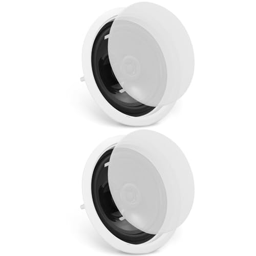 2 PCs 6.5'' Bluetooth in Ceiling Speakers, 150W, Flush Mount Ceiling & in-Wall Speaker System with 8?Impedance 89dB Sensitivity, for Home Kitchen Living Room Bedroom or Covered Outdoor Porches